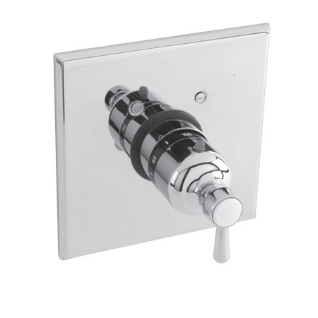 Newport Brass 3/4" Square Thermostatic Trim Plate With Handle in Polished Chrome 3-1664TS/26